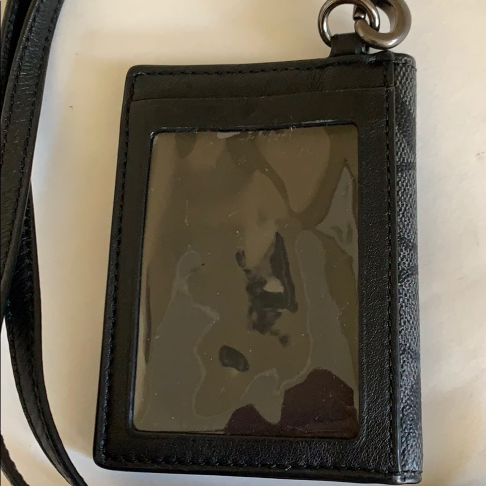 Coach Mens card case wallet neck lanyard - Picture 4 of 5